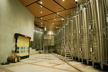 Image showing Modern winecellar