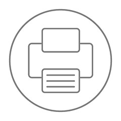 Image showing Printer line icon.