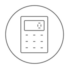 Image showing Calculator line icon.