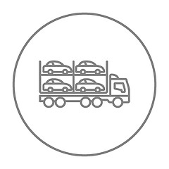 Image showing Car carrier line icon.