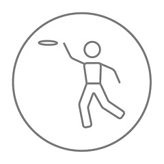 Image showing Frisbee line icon.