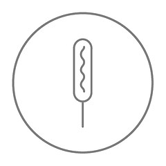 Image showing Corn dog line icon.