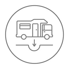 Image showing Motorhome and sump line icon.