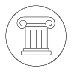 Image showing Ancient column line icon.