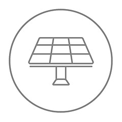 Image showing Solar panel line icon.