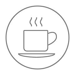 Image showing Cup of hot drink line icon.