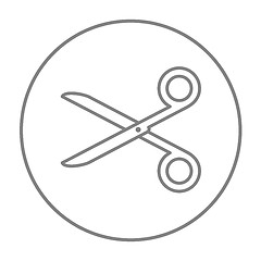 Image showing Scissors line icon.