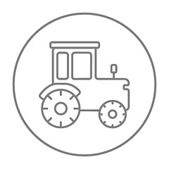 Image showing Tractor line icon.