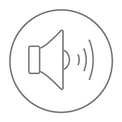 Image showing Speaker volume line icon.