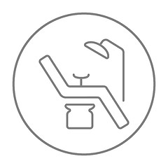 Image showing Dental chair line icon.