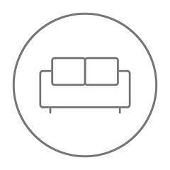 Image showing Sofa line icon.