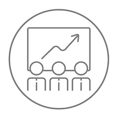 Image showing Business growth line icon.