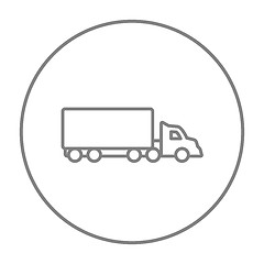 Image showing Delivery truck line icon.