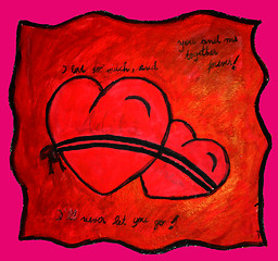 Image showing graffiti hearts