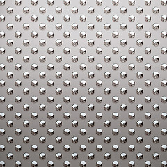 Image showing silver studded metal plate