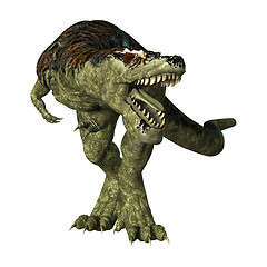 Image showing Dinosaur Tyrannosaurus Rex on White