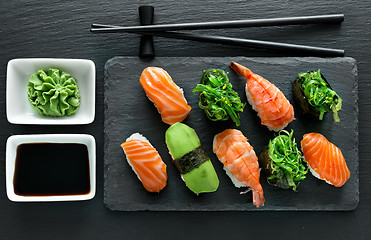 Image showing Plate with sushi