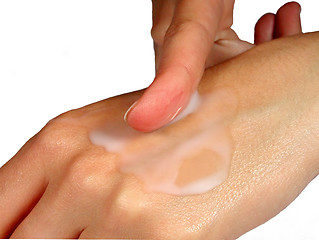 Image showing Hands skin hydration