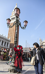 Image showing Disguised Person - Venice Carnival 2012