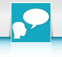 Image showing man with Speech Bubbles over his head vector illustration