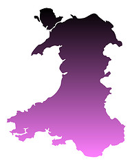 Image showing Map of Wales