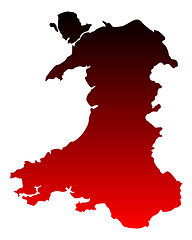 Image showing Map of Wales