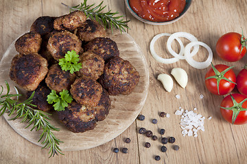 Image showing decorated meat balls