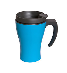 Image showing Thermocup blue isolated