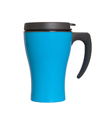 Image showing Thermocup blue isolated