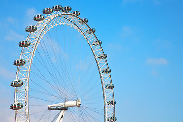 Image showing london eye in the s  and white clouds