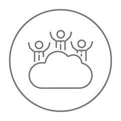 Image showing Cloud computing line icon.