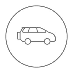 Image showing Minivan line icon.