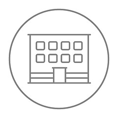 Image showing Office building line icon.