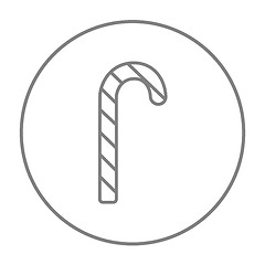 Image showing Candy cane line icon.