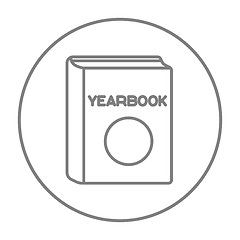 Image showing Yearbook line icon.