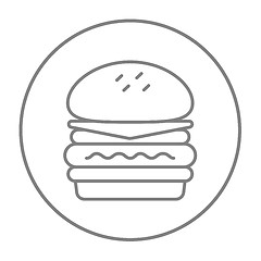 Image showing Double burger line icon.