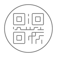 Image showing QR code line icon.