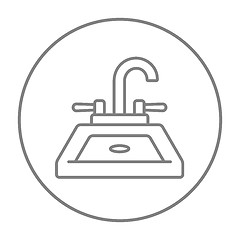 Image showing Sink line icon.