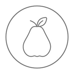 Image showing Pear line icon.