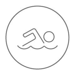 Image showing Swimmer line icon.