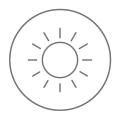 Image showing Sun line icon.