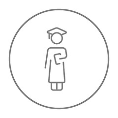 Image showing Graduate line icon.