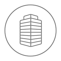 Image showing Office building line icon.