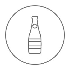 Image showing Glass bottle line icon.