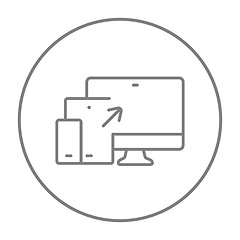 Image showing Responsive web design line icon.