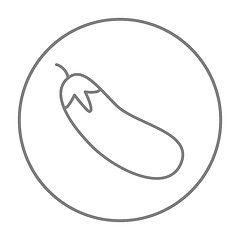 Image showing Eggplant line icon.