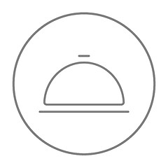 Image showing Restaurant cloche line icon.