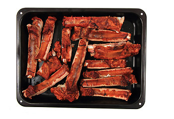 Image showing smoked pig ribs 