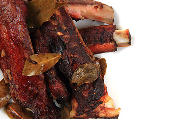 Image showing smoked pig ribs 