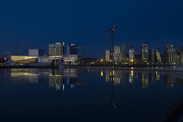 Image showing Oslo Skyline by night